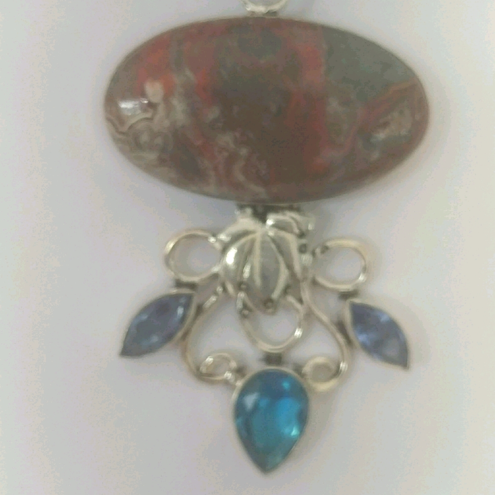 Ocean Jasper, Topaz and Lolita pendant